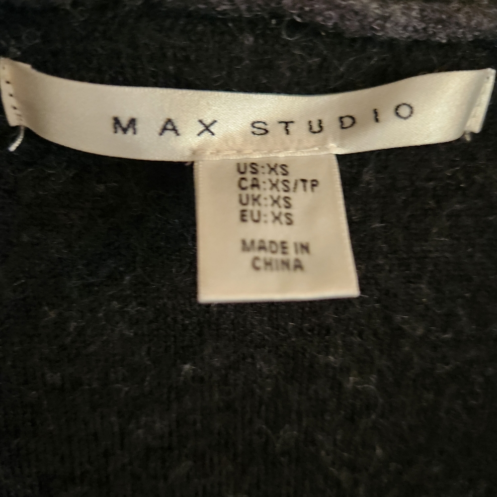 Max Studio Wool Blend Open Front Sweater With Hoo… - image 5